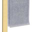 Siyzda Hand Towel Holder Stand for Bathroom, L Shaped Standing Hand Towel Rack, Towel Bar Kitchen Vanity Countertop Organizer, SUS304 Stainless Steel Material (Marble Base, Gold)