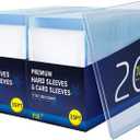 400 Hard Plastic Card Sleeves, Premium Baseball Card Protectors, 3"x 4" Trading Cards Sleeves, Sports Game Cards Holder Top Cases (200 Hard Sleeve + 200 Soft Sleeve)