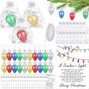 Riceshoot 30 Set Christmas Teacher Appreciation Gift Glitter Light Bulb Ornament for Christmas Tree Hanging Decoration with Thank You Card and Snowflake Organza Bag for Winter Xmas Party Supplies