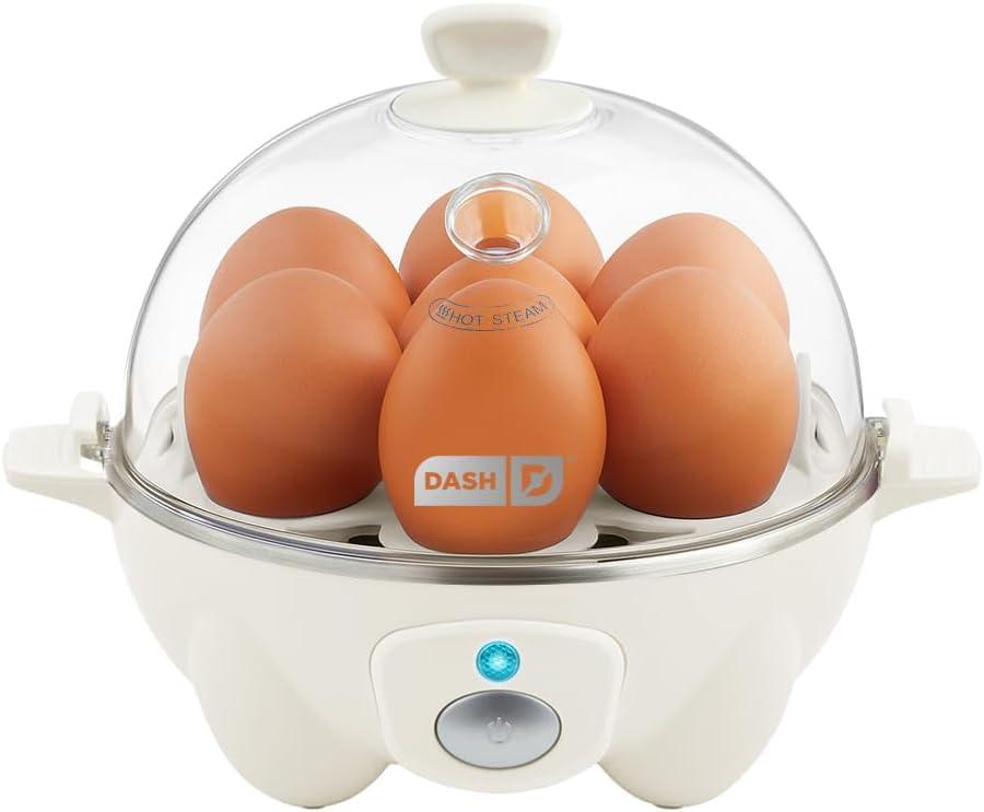 Dash Rapid Egg Cooker - Boiler, Poacher & Steamer - Includes Measuring & Recipe Guide - Dishwasher Safe - Holds 7 Eggs, Cream