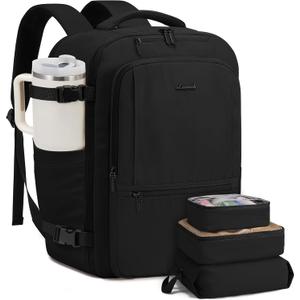 LOVEVOOK Travel Backpack for Women & Men, 50L Large Carry On Backpack Airline Approved, TSA Personal Item Weekender Bag, Water Resistant Laptop Backpacks with 3 Packing Cubes for Travel Essentials