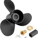 13 1/4 x17 Pitch Propeller - 48-77344A45 Aluminum Outboard Boat Propeller - Compatible with Mercury & Mercruiser Engines 60-125HP, 15 Spline Tooth, RH, 3-Blade - Flo-Torq II Hub Kit Included