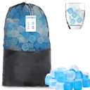 360 Pack Reusable Ice Cubes Refreezable Plastic Ice Cubes Without Diluting Large Pack Ice Cube Frozen BPA Free for Bars Valentine's Party Ice Bath Camping (Blue)