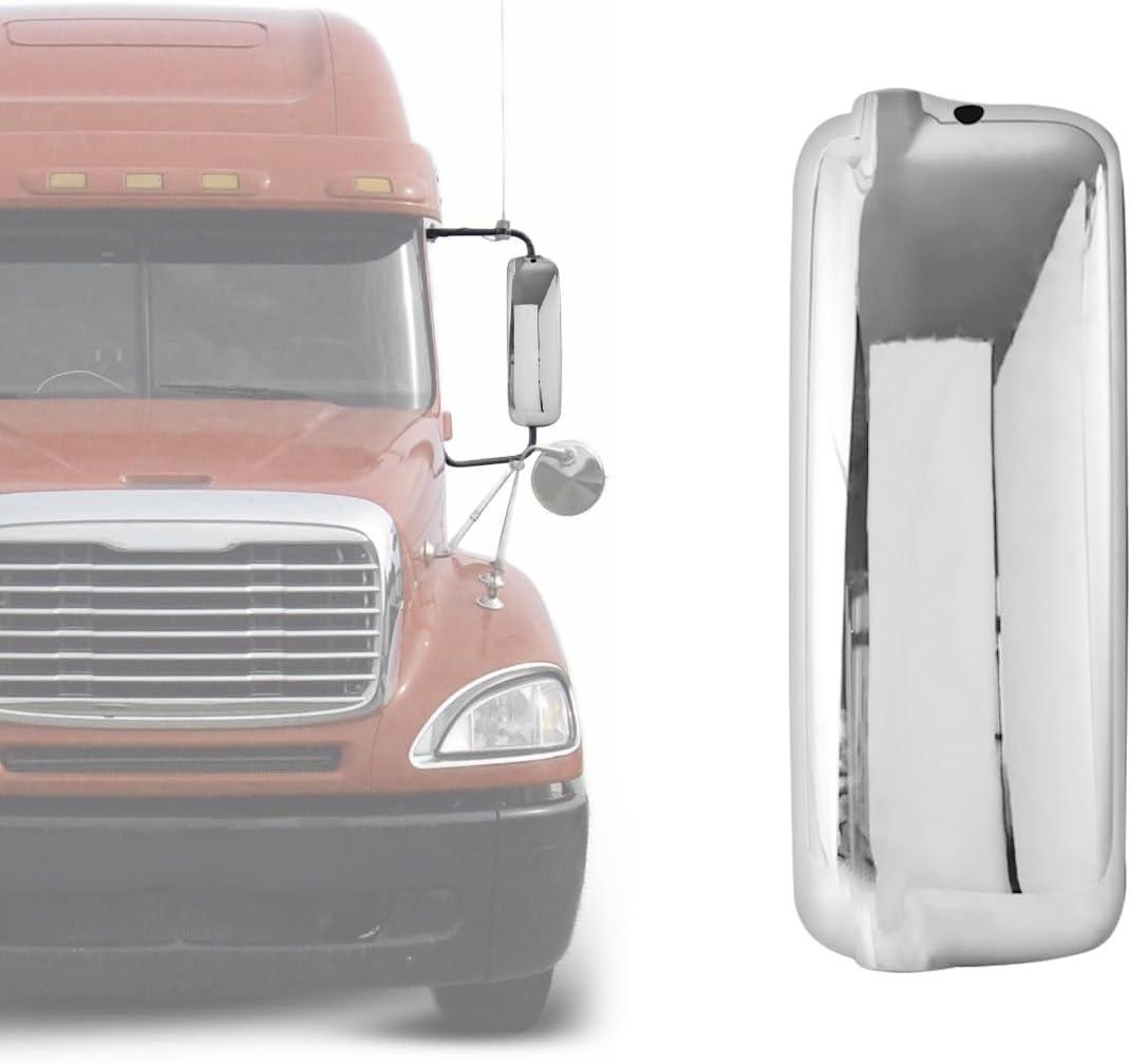 Chrome Cover Door Mirror Fit For Freightliner Columbia 2000-2015 Semi Truck,Heated Mirror Left Driver Side