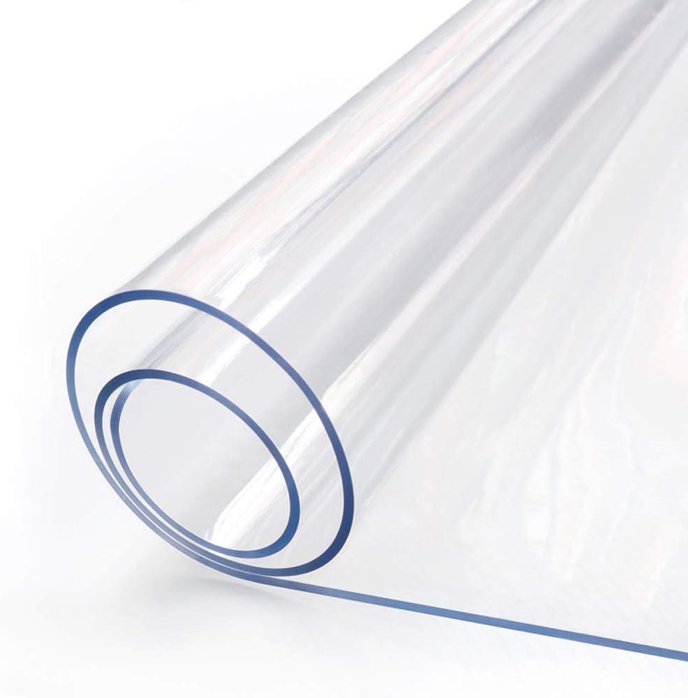 OstepDecor 54 x 96 Inch Clear Table Cover Protector, 2mm Thick Clear Plastic Table Cover, Waterproof Dining Table Protector, PVC Vinyl Desk Mat Pad for Coffee, Dining, Dresser & Nightstand Tops