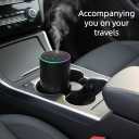 Waterless Essential Oil Diffuser, 7 Colors LED Light, Battery Powered Mini Scent Air Machine, Aromatherapy Mist Diffuser for Home Room Car OfficeBlack Aluminum Alloy (Black) (Black)