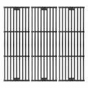 Cooking Grates 3 pcs (2 pcs 18x9.4 in and 1pc 18x6.9in) Black, Grill Parts Kit D68765