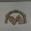 Wooden Nativity Set, 4Pcs Christmas Nativity Scene Miniature Holy Family Figurines, Minimalism Boho Tabletop Christmas Manger Decorations for Indoor Home Mantel Display