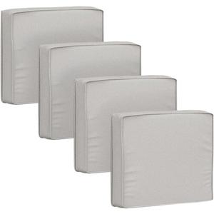 Outdoor Cushion Covers 4 Pack Waterproof&Fade Resistant Zipper Patio Furniture Cushion Covers for Couch,Sofa,Chair (Replacement Covers Only) ( 19×19×3, Light Gray)