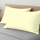 Comfort Beddings 100% Organic Cotton Standard Pillowcases Set of 2, White Pillow Cases with Envelope Closure, Crisp Percale Weave, Soft & Cooling Pillow Covers (Standard 20x26, White)