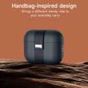 SURITCH for AirPods Pro 3 Case (2025), Magnetic Lock Bumper Cases Compatible with Airpods Pro 3rd Generation, Rugged Protective Cover with Stylish Hanging Lanyard Cases for Women Men, Navy