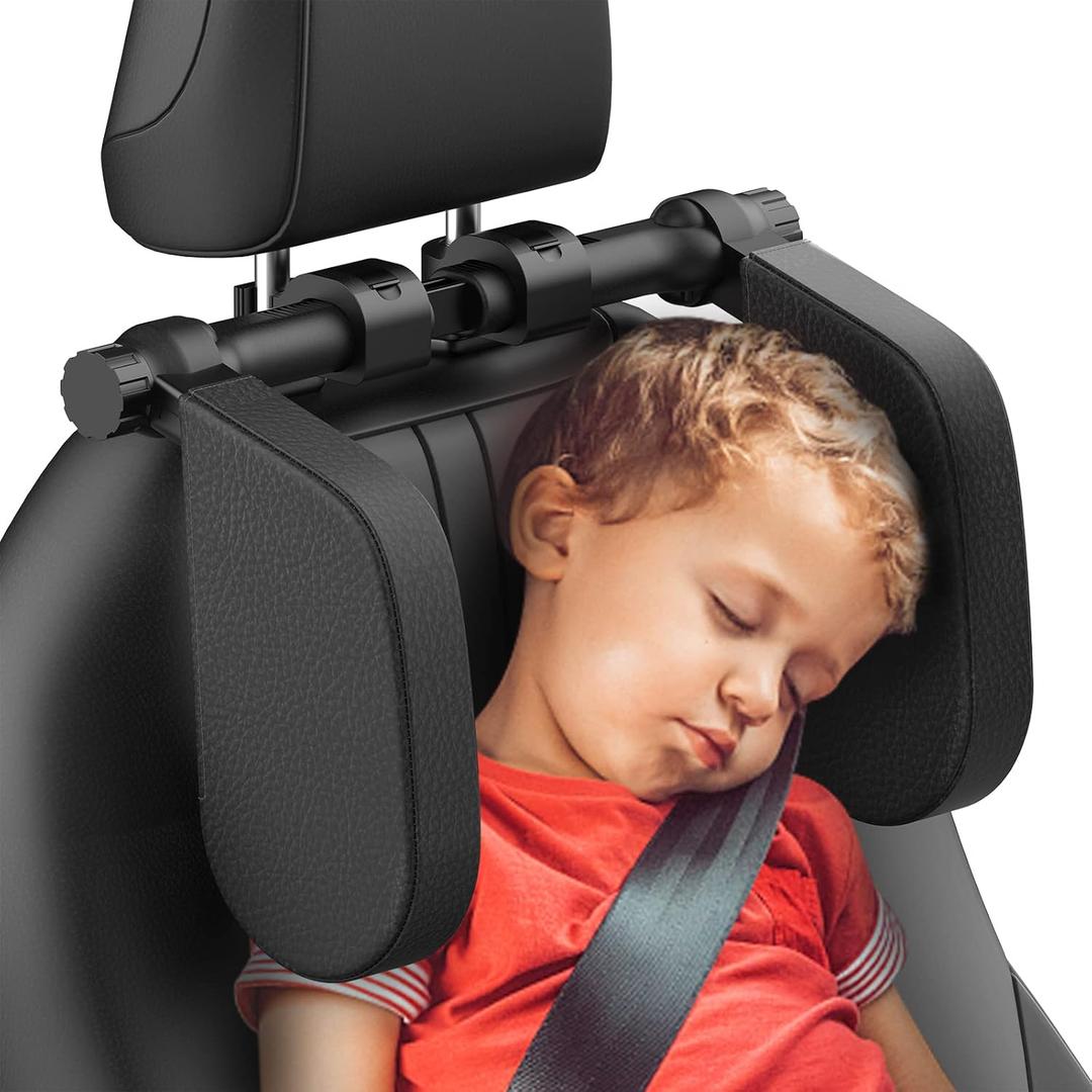Yoocaa Adjustable Car Headrest Pillow, Road Pal Headrest, U-Shaped Travel Sleeping Pillow for Kids & Adults, Head Neck Support Only Suitable for Car Seat Headrest with Poles, Black Yoocaa Adjustable Car Headrest Pillow, Road Pal Headrest, U-Shaped Travel Sleeping Pillow for Kids & Adults, Head Neck Support Only Suitable for Car Seat Headrest with Poles, Black