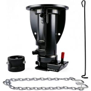 C5G1216 12"-16" Adjustable Cushioned 5th Wheel Gooseneck Adapter, Replacement for RV Camper Trailer, GTW 20000 Lbs, with Safty Chain