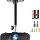 Mini Ceiling Projector Mount Bracket- Adjustable Tilt&Swivel Hanging Projector Holder Wall Mount Hanger Rack Stand for Mini Projector with 2 Free Adapters, and Cable Ties, Black
