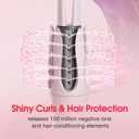 Rotating Curling Iron 1 Inch- LENA Z4 Automatic Curling Wand with Anti-Scald & Versatile Hair Protection, Titanium Coating, Easy-to-Use Design for Long-Lasting Shiny Curls, Dual Voltage