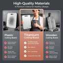 Titanium Cutting Board Set of 3, 100% Pure Titanium Cutting Boards for Kitchen, Non-Toxic, Double-Sided Chopping Boards for Raw & Cooked Food, Handles Included, Dishwasher Safe(M+L+XL)