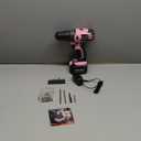 WORKPRO Pink Cordless 20V Lithium-ion Drill Driver Set, 1 Battery, Charger and Storage Bag Included - Pink Ribbon