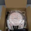 LONPOO CD Players Portable Boombox with FM Radio/USB/Bluetooth/AUX Input and Earphone Jack Output, Stereo Sound Speaker & Audio Player,White