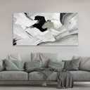 Abstract Wall Art Home Wall Decor Black White and Grey painting Abstract Canvas Art Framed Artwork Modern Home Wall Decor for Living Room Bedroom Office 29"x58"