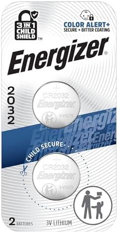 Energizer 2032 Batteries (8 Pack), 3V Lithium Coin Batteries