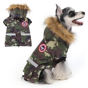 PINA Dog Coats for Small Dogs, Waterproof Dog Jacket (M(Chest 19.6"), Green Camo)