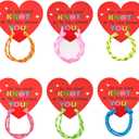 36 Pcs Valentines Bracelets with Cards, 6 Colors Friendship Bracelets Valentines Day Gifts for Students from Teacher Classroom Exchange Party Favors