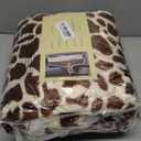 Sherpa Fleece Throw Blanket - 50x60-Inch Machine-Washable Reversible Throw - Fluffy Blankets for Couch, Chair, or Bed by Lavish Home (Giraffe)