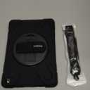 BRAECNstock for Amazon Fire HD 10 Tablet Case (13th Generation 2023) 10.1" Shockproof Protective Kids Case with Screen Protector [Rotating Hand Strap+Stand], Pen Holder,Shoulder Strap, Black