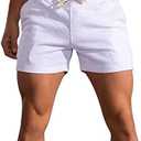 Men's 3" Short Slim Fitted Gym Workout Sweat Running Exercise Athletic Lounge Shorts, Size: L