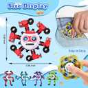 ASIOWELY 4 PCS Transformable Fidget Spinners Toys for Kids and Adults Stress Relief Sensory Toy for Boys Girls Autism Cool Fingertip Gyros for Teens Men Birthdays Valentines Day Gifts for Travel Toys (4 Pcs (Red+yellow+green+bluek))