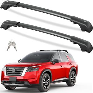 Tuyoung 300lbs Lockable Roof Rack Cross Bars Compatible with Nissan Pathfinder 2022-2026 SV SL Platinum with Raised Rails, Heavy Duty Aluminum Roof Rails Crossbars Rooftop Cargo Bars