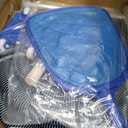 4 Pcs Swimming Pool Vacuum Kits 13" Vacuum Head with 1-1/2" x 29.5 ft Hoses, 13.7ft Pole and 17" Skimmer Net Flexible Head with Wheels for Above Ground Inground Hot Tub Cleaning Tool