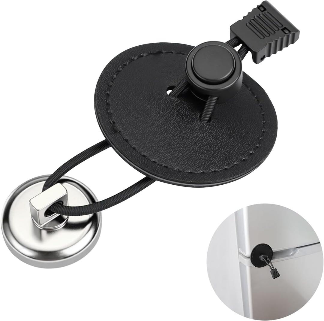RV Refrigerator Door Latch, Black Adjustable Fridge Door Stopper
