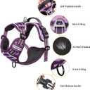 HEELE Dog Harness, No Pull Adjustable Padded Reflective Harness for Small Medium Large Dogs with Handle for Walking Training, Moon Night, M
