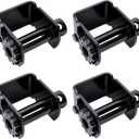4 Pack Sliding Winch, Heavy Duty Sliding Winch for Flatbed Trailers, Trucks and Winches, Painted Durable Carbon-Steel Construction, Standard Sliding Tie Down Winch (Black)