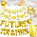 JeVenis Future Mrs & Mr Balloons Engagement Party Decorations Bridal Shower Decor Bridal Shower Balloons Wedding Balloons Soon To Be Future Mr And Mrs Balloons Decor Engaged Decorations, Platinum 1