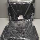 ALPHA CAMP Stadium Seat Chair for Bleachers with Back & Arm Rest (Black Grey-2pcs)