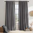 NICETOWN Light Reducing Curtain Panels Window Draperies - (Grey Color) 52x84 inch, 2 Pieces, Insulating Room Darkening Drapes for Bedroom