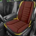 Lofty Aim Car Seat Cushion with Back Support Pillow, Comfy Lumbar Support & Seat Cushion, Memory Foam Driving Pillow for Back-Sciatica Pain Relief, Auto Pad Suitable for Car, Truck, SUV - Brown