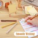 BAYTORY 320 Gradient Yellow Sticky Notes, 4 Rotatable Colored Gel Pens | Aesthetic Self-Stick Note & Multicolored Ink Pen, Colorful Memo Pads Easy to Post for Note Taking