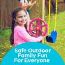 Jungle Gym Kingdom Swing Set Accessories - Pirate Ship Steering Wheel for Kids Outdoor Playhouse, Treehouse & Backyard Playset - Playground Equipment (Pink)