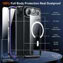 SPIDERCASE Magnetic for iPhone Air Case Waterproof, Built-in Lens & Screen Protector,[IP68 Underwater][15FT Military Shockproof] [Dustproof] Full Body Protection Cover for iPhone 17 Air 6.5,Purple