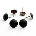 Let's Decorate 100PCS 0.63" Matte Black Upholstery Tacks, Decorative Tacks for Sofa Couch, Furniture Metal Thumb Tacks, Home DIY Decorative Nail Heads Nails (D16mm/0.63inch)