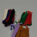 Shappy 16 Pieces Mini Dice Bags Velvet Drawstring Bag 4.1 x 3.3 Inch Drawstring Pouches Velour Christmas Storage Pouches for Dice, Jewelry, 8 Colors