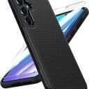 FNTCASE for Galaxy A35-5G Phone Case - Military Grade Drop Protection, 14ft Drop Tested, Screen Protector Included, Anti-Slip Textured, TPU+PC Dual Layer Shockproof Samsung a35 Case Cover (Black)
