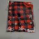 AVOIN colorlife Buffalo Plaid Snowflake Christmas Tree Skirt 36 Inch, Winter Holiday Tree Mat Decoration (Red and Black)