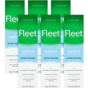 Fleet Saline Laxative Enema 7.8 oz (pack of 6), BB Date: 03/2027
