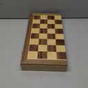 AMEROUS 15 Inches Magnetic Wooden Chess Set - 2 Extra Queens - Folding Board - Pieces Storage Slots, Handmade Portable Travel Chess Game - Beginner Chess Set for Kids, 6 up Age