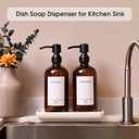 Supforce Shampoo and Conditioner Dispenser, 16.9oz Refillable Shampoo and Conditioner Bottles with Matte Pump and Funnel, Modern Shower Dispenser with Waterproof Labels for Hotel Home Bathroom