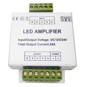 4CH Channels Amplifier 24A 12V/24V Data Signal Repeater Circuit Aluminum Shell for RGBW LED Lights Strip LED Module Strip Lights